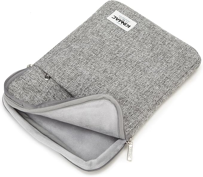 Kinmac 360° Protective Vertical Laptop Sleeve Case Cover Bag (Snow Grey, 12.5 inch-13.3 inch)