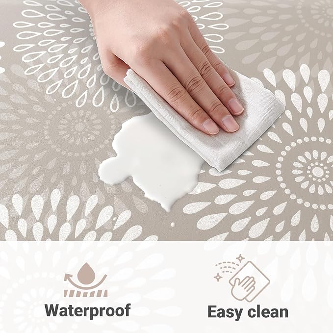 LuxStep Kitchen Mat Waterproof Kitchen Rugs for Floor Cushioned Anti-Fatigue Mat Non-Slip Standing Desk Mat Comfort Floor Mats for House Sink Office 17.3" x 28" Khaki