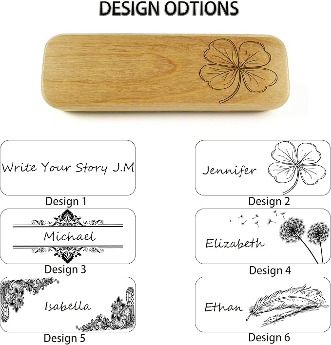 Personalized Engraved Ballpoint Pen & Wooden Gift Case Set - Business Wood Pens Gifts for Boss, Doctors, Teachers, Students, Ideal for Graduation, Promotion, Birthday (Maple)