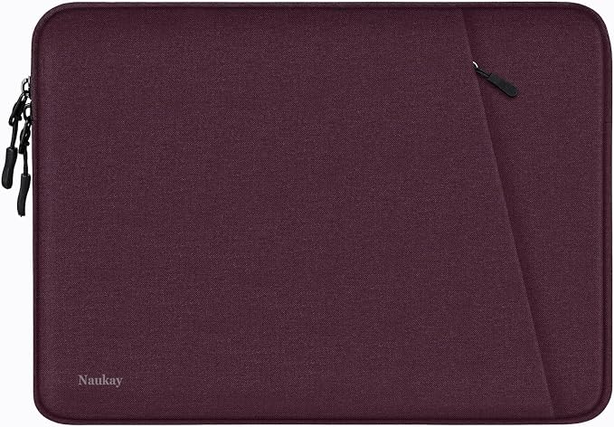 Laptop Sleeve Bag 13.3 inch, Shockproof Protective Computer Cover with Accessories Pocket, Laptop Case Compatible with MacBook Air/Pro 13-13.3 inch, Compatible for MacBook Pro 14 inch, Magenta