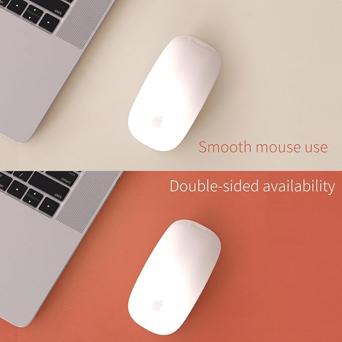 RENMTURE Double-Sided Two-Tone Faux Leather Desk mat Desktop Organization and Accessories Home and Office Large Mouse pad Game and Work (Apricot/Orange, 23.6" x 13.7")