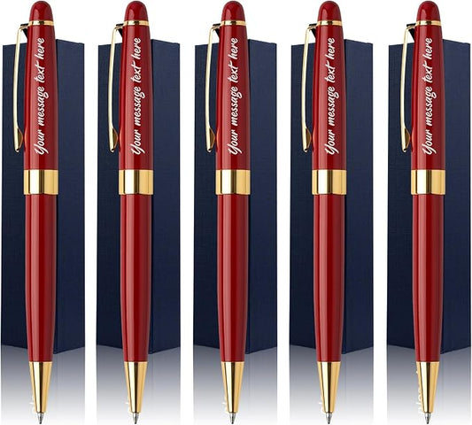 Ancolo Personalized Business Ballpoint Pens-Medium Point Nib - Quality Pens Metal Body no plastic, Engraving With Your Name/Message Corporate Executive Gift for any occations