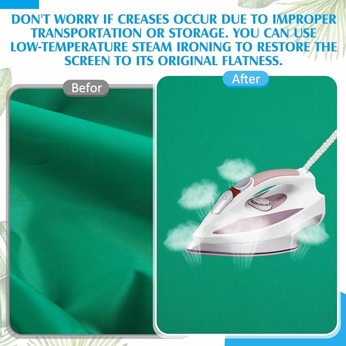 Briwooody Collapsible Blue Green Screen Backdrop (56") Double Sided Webcam Portable Background for Green Screen Chair with Storage Bag 2 in 1 Pop up Backdrop for Live Streaming Video Meeting