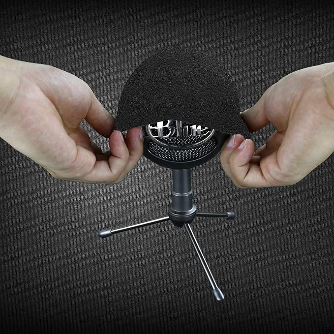 Blue Snowball Pop Filter Windscreen - Professional Snowball iCE Mic Foam Wind Cover Windshield Pop Filter for Recordings, Broadcasting, Singing by SUNMON
