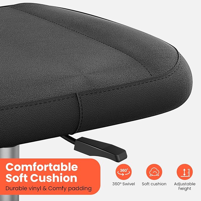 TASALON Adjustable Height Rolling Footrest Stool with Lockable 360° Wheels | Multi-use rest ottoman suitable for home, office workstation and video gaming scenarios