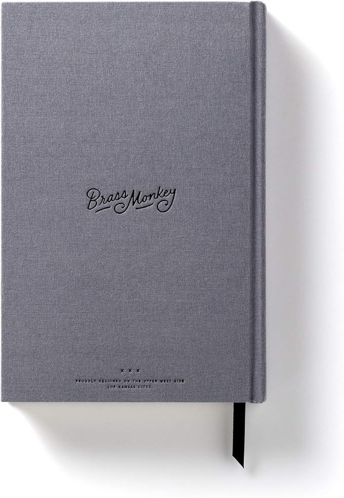 Brass Monkey Perpetually Late Undated Planner, 6” x 9” – Daily Planner with 366 Days (336 Pages) – Random Holidays and Fun Added In – Mini Planner with Bookmark Included