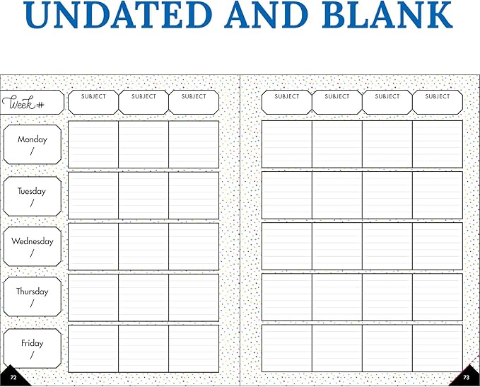 Carson Dellosa Sparkle and Shine Teacher Planner 2026-2027, Undated Holographic 8" x 11" Lesson Plan Book, Stickers, Class Schedule, Weekly Calendar School Supplies, Homeschool, Classroom Must Haves