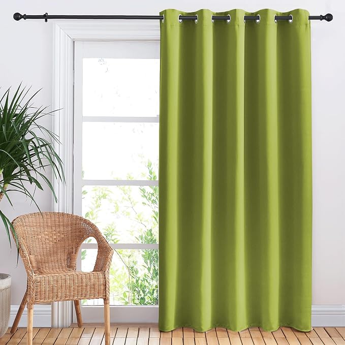 NICETOWN Bedroom Blackout Curtain Panel, 1 Panel, 70 x 84 inch, Fresh Green, Privacy Window Thermal Insulated Blackout Drape/Drapery for Loft, Guestroom