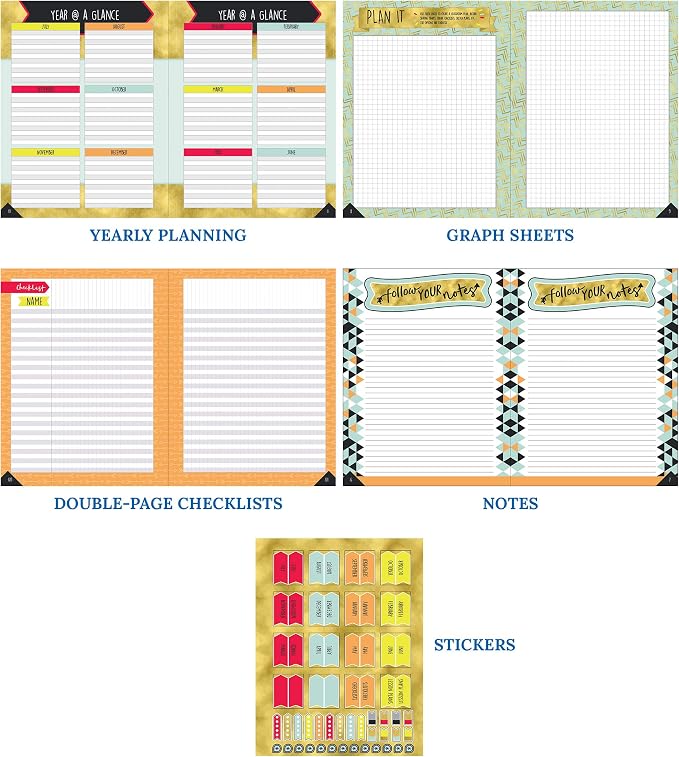 Carson Dellosa Aim High Teacher Planner 2026-2027, Undated 8" x 11" Lesson Plan Book With Stickers, Class Schedule and Weekly Calendar School Supplies, Classroom Must Haves and Homeschool Essentials