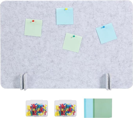 Desk Privacy Panel Acoustic Divider Panel Portable Desk Partition Desk Divider Noise Visual Isolate Table Divider for Student Study Office Library (Gray-1, 15.75" x 23.6")