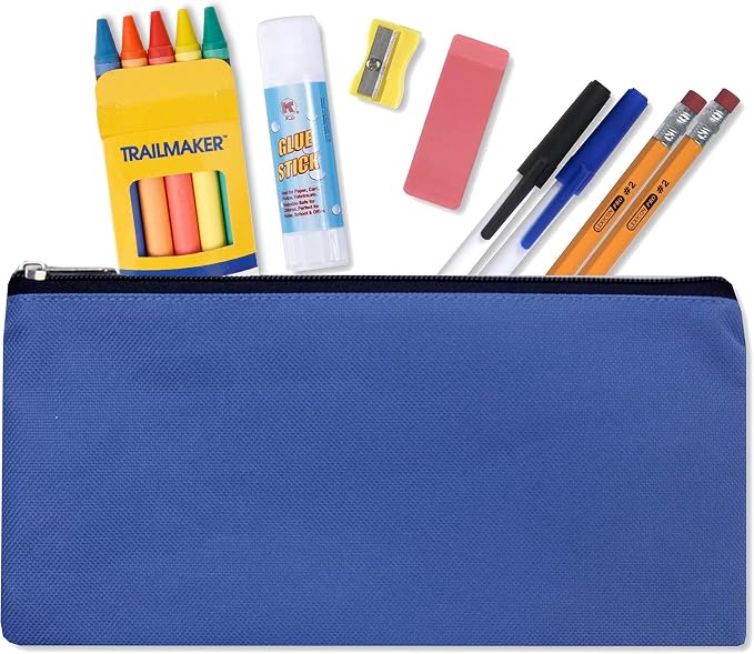 Trail maker (48 Pack) Bulk School Supply Kits for Kids – 12 Pieces Per Kit, Individually Packaged Pencil Case Sets with Classroom Supplies | Kindergarten–K-6 Back to School & Donation Ready