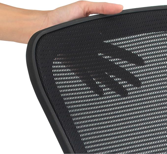 Global Industrial Interion Mesh Back Task Stool with Adjustable Arms, High Back, 3" Thick Fabric Seat, 5-Star Base with Swivel Casters, 350 Lbs Capacity, Black