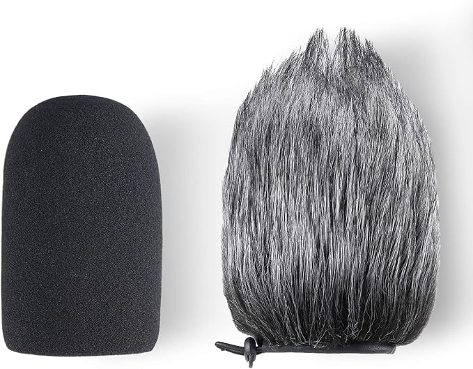 AT2020 Pop Filter Windscreen - Furry Windscreen/Fur Foam Wind Cover for Audio Technica Microphone AT2020+ AT2035 AT4040 by YOUSHARES