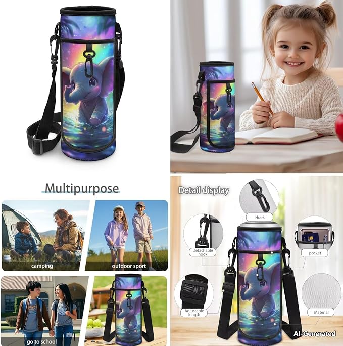 Doojoayie Elephant Backpack for School Kids Bookbag with Lunch Box 3D Animals Print Backpack for Girls Aesthetic Kindergarten Back to School Gifts Bags for Student Large Capacity Back Pack