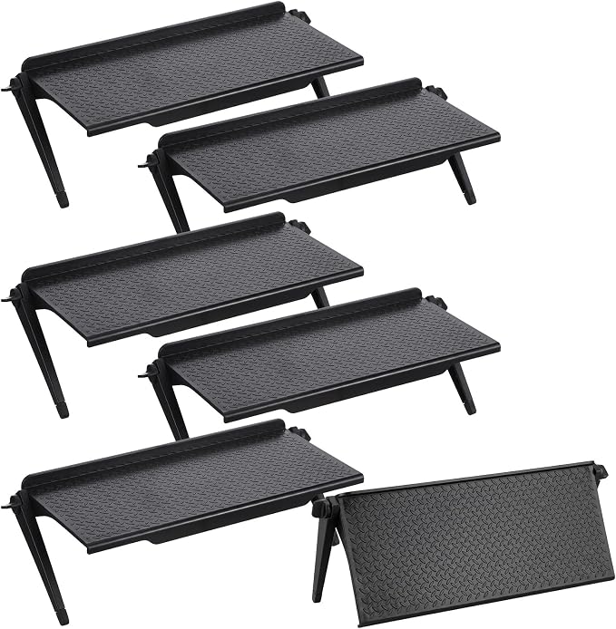 6 Pcs Over-Screen Storage Rack, Adjustable Monitor Shelf for Router, Media Box, Game Console, Remote Control & Home Decor(11.81” x 4.45”)