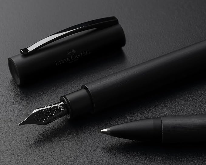 Faber-Castell Ambition Fountain Pen, All Black - Extra Fine