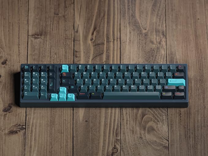 Kono KDS Solarized Dark Keycap Set - Base Kit, Artisan, Coding, Blue, Black, PBT Keycaps