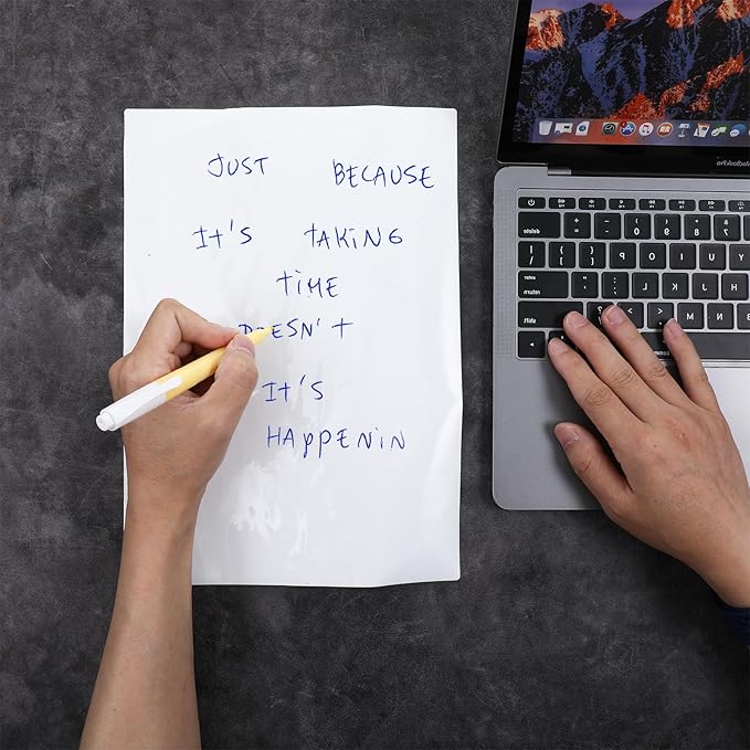 2 Pcs Dry Erase Board Sticker 8.3'' x 11.7'' Whiteboard Sticker Self-Stick Dry Erase Sheets Wallpaper Peel Stick New Stain Proof Dry Erase Stickers for Wall Desk Refrigerator Door Locker