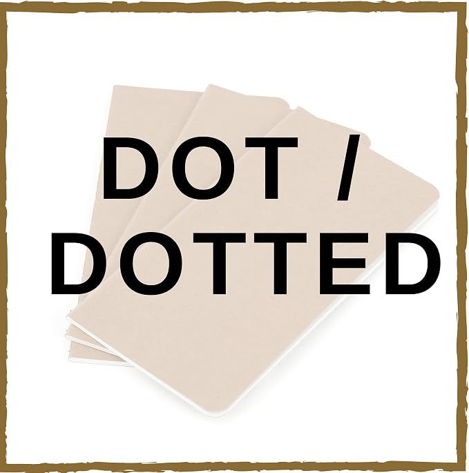 WANDERINGS Dotted Passport Size Travelers Notebook Inserts | 3.5" x 5" (9 x 12.5cm) | 80 GSM Paper | 3 Hand-sewn Booklets/180 Pages | Travelers Notebook Refills for Journals, Diaries, Planners