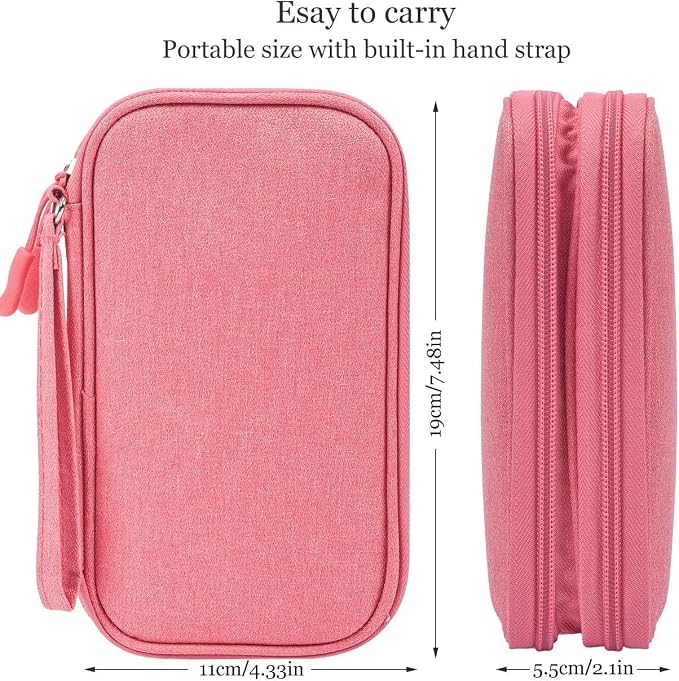 CAOODKDK Electronic Organizer Travel USB Cable Accessories Bag/Case,Waterproof for Power Bank,Charging Cords,Chargers,Mouse,Earphones Flash Drive