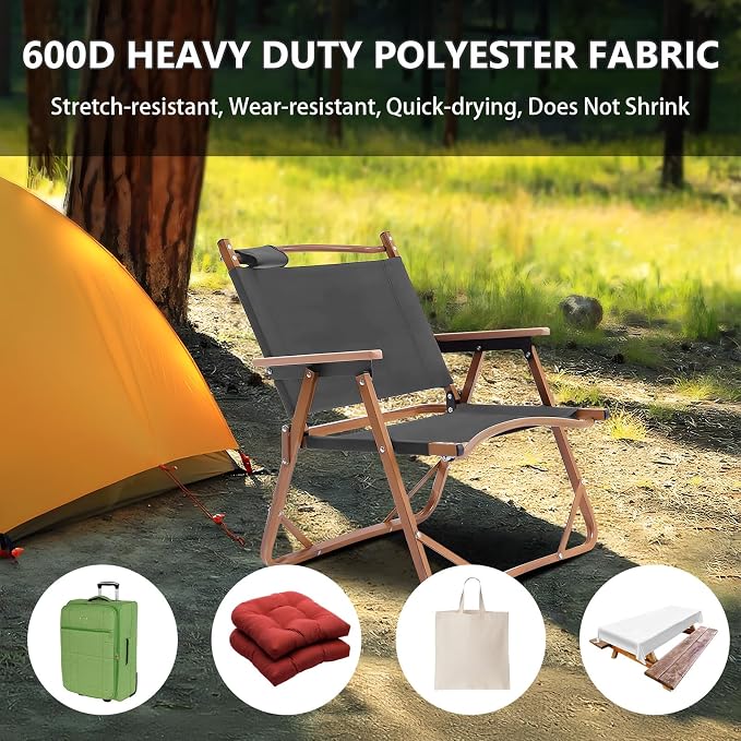 Waterproof Canvas Fabric by The Yard 58inch 600D Upholstery Material Polyester Fabric Outdoor Water Resistant Fabric for Sewing Chair Patio Cushion Purse Bag Interior, 12 Yard Grey