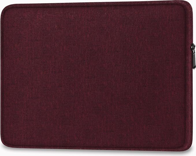 Laptop Sleeve 14 Inch, Shockproof Protective Traveling Computer Cover, Water Resistant Portable Laptop Case Compatible for Lenovo, HP, Dell, Asus, MacBook Air/Pro, Wine Red