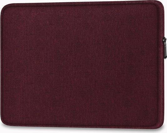 Laptop Sleeve 14 Inch, Shockproof Protective Traveling Computer Cover, Water Resistant Portable Laptop Case Compatible for Lenovo, HP, Dell, Asus, MacBook Air/Pro, Wine Red