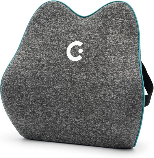 Cubii Cushii V2 Back Support Cushion for Lower Back Support, Lumbar Support Pillow with Contoured Design and Adjustable Strap for Office Chair, Desk Chair, Kitchen Chair and Couch