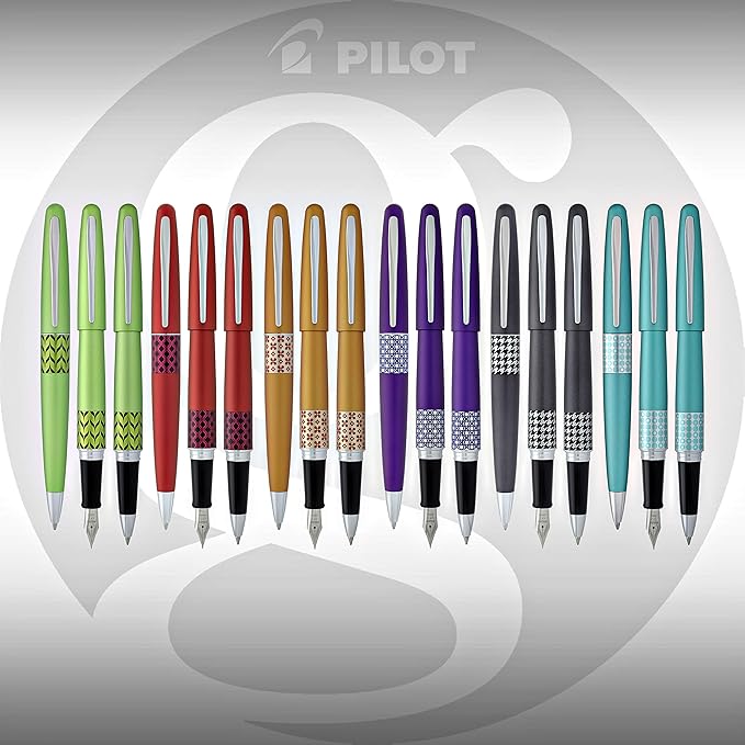 Pilot Metropolitan Fountain Pen, Retro Pop Purple, 1.0mm Stub nib
