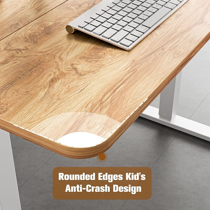 ERGOMAKER 43"x24" Standing Desk, Height Adjustable Sit-Stand Home Office | Electric Adjustable Standing Desk, Sit to Stand Computer Office Desk with Splice Board, Memory Preset, Lifts 28.7''-46.5"