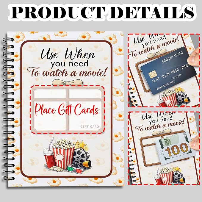 College Survival Gift Card Book 8 x 6 Inch 20 Pages Giftcard Booklet Holders, College Survival Kit Gift Card Book 2026, High School Graduation Gifts for Students Him Her Boys Girls