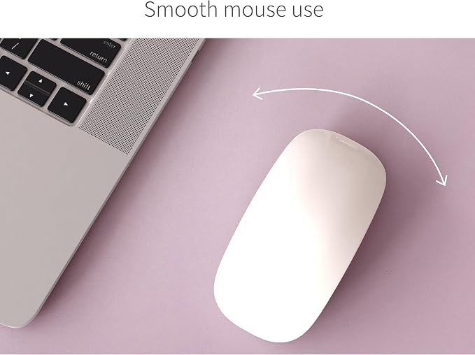 RENMTURE Dual-Sided Large Desk Pad, Faux Leather Natural Cork Mouse pad, Desk Accessories Protector, for Office and Home Work (Dusky Pink, 32"x16")