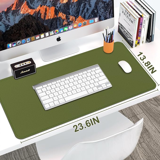 Leather Desk Mat, Desk Pad for Keyboard and Mouse Large Mouse Pads for Desk | Waterproof Desk Mat, Desk Matt for Desktop, Laptop Blotter, Keyboard Pad, Large Mouse Pad, Desk Essentials