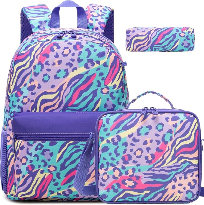 Backpack for Girls Backpack for School 8-10 Kids Backpacks with Lunch Box Schoolbag for Kids with Pencil Case