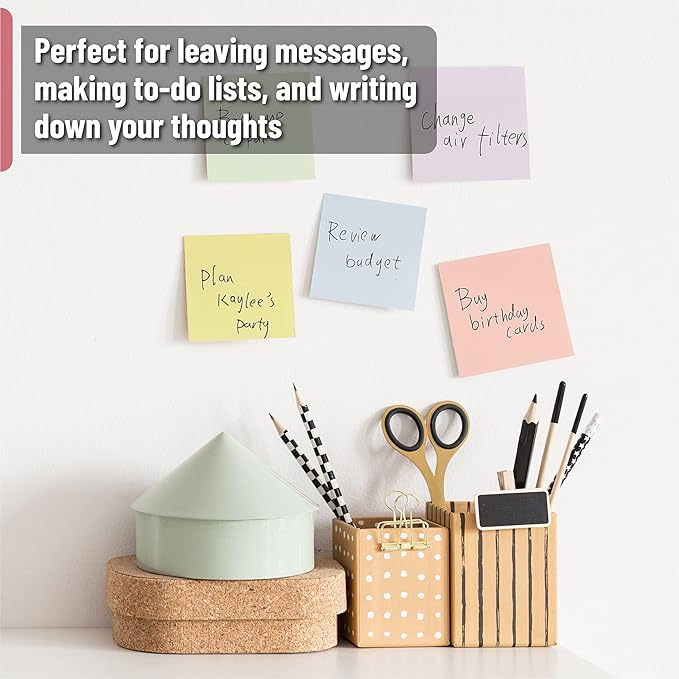 Mr. Pen- Bulk Sticky Notes, 3”x3”, 12 Pads, Colorful, Morandi Colors Self-Stick Aesthetic, Stocky Notes for Bible Journaling