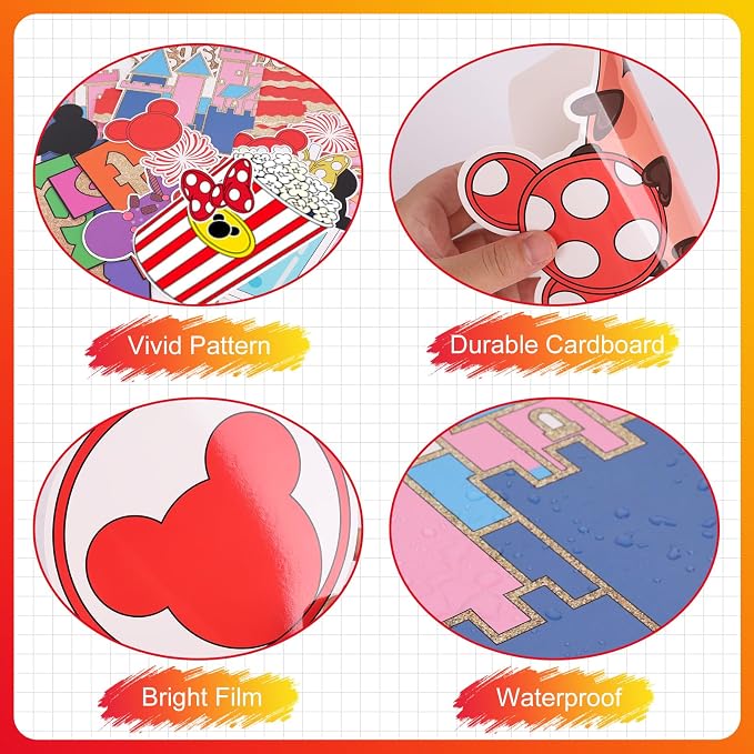 LioNergy Magical Mouse Classroom Bulletin Board Decoration Happiest Class room on Earth Bulletin Board Kit Mouse Cutouts for Classroom Home Office School Wall Door Theme Party Decor