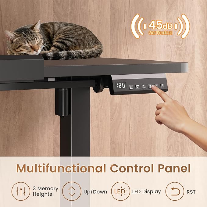 SEDETA 31.5 Inches Electric Standing Desk, 180° Tiltable Mobile Rising | Computer Desk Height Adjustable with Wheels for Drawing/Writing/Gaming/Study/Home Office/Small Space, Black