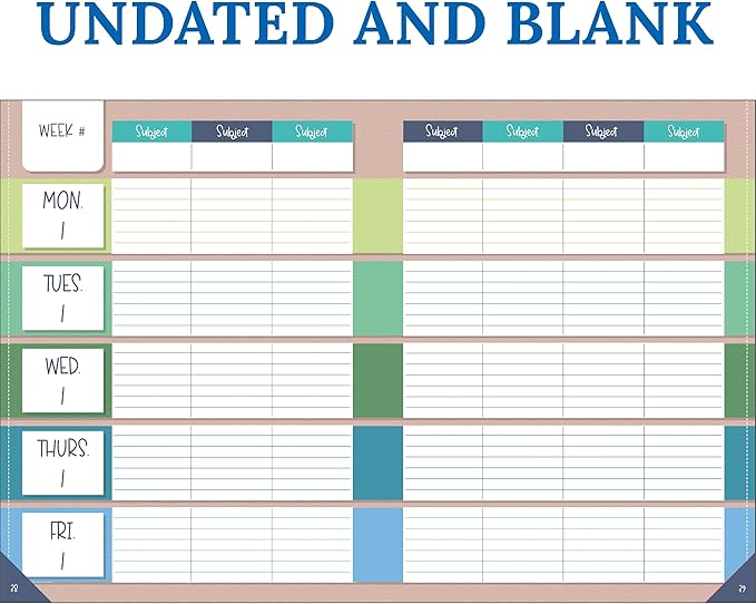 Carson Dellosa Education Crafty & Cool Teacher Planner 2026-2027, Undated 8"x11" Lesson Plan Book With Stickers, Class Schedule,Weekly Calendar, ... Haves, Homeschool Essentials, School Supplies