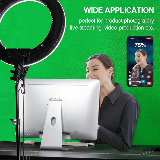 EMART Green Screen Backdrop, 10 x 12 Ft Photography Greenscreen Background Sheet Fabric Kit for YouTube Video Streaming Zoom, Small Photo Chromakey Muslin Cloth Curtain with 4 Clip