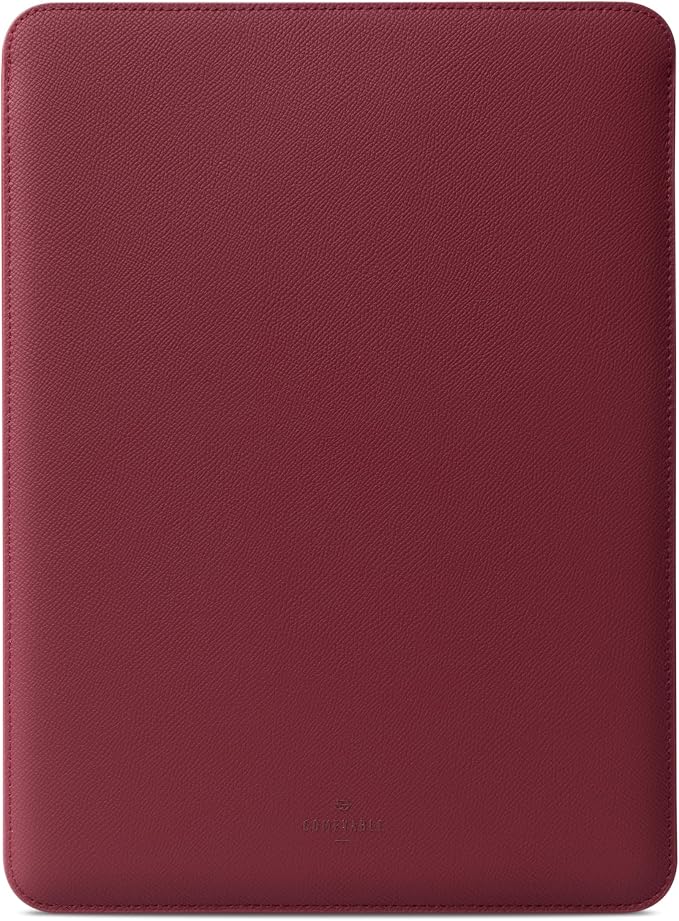 Comfyable Laptop Sleeve 14 Inch Precisely Compatible with MacBook Pro M5 M4 M3 M2 Pro/Max 2026-2021, Genuine Leather Cover Case, Wine Red