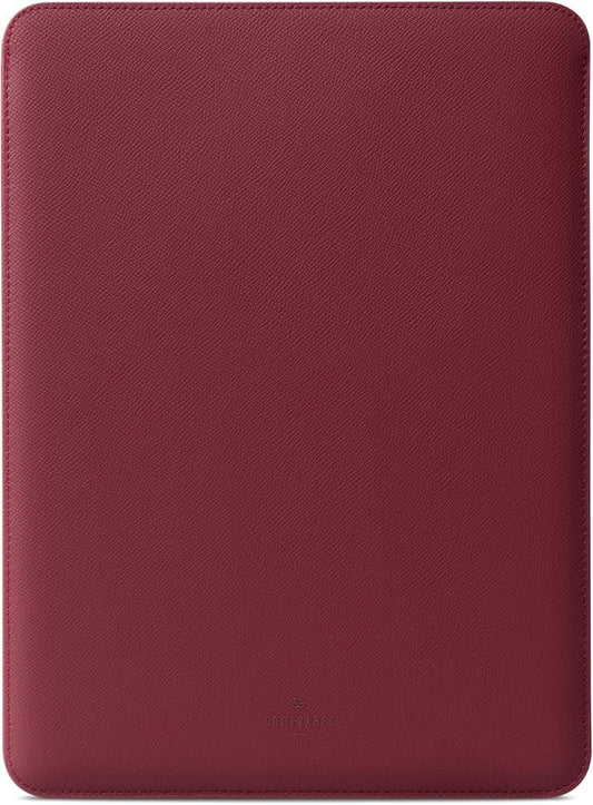 Comfyable Laptop Sleeve 14 Inch Precisely Compatible with MacBook Pro M5 M4 M3 M2 Pro/Max 2026-2021, Genuine Leather Cover Case, Wine Red