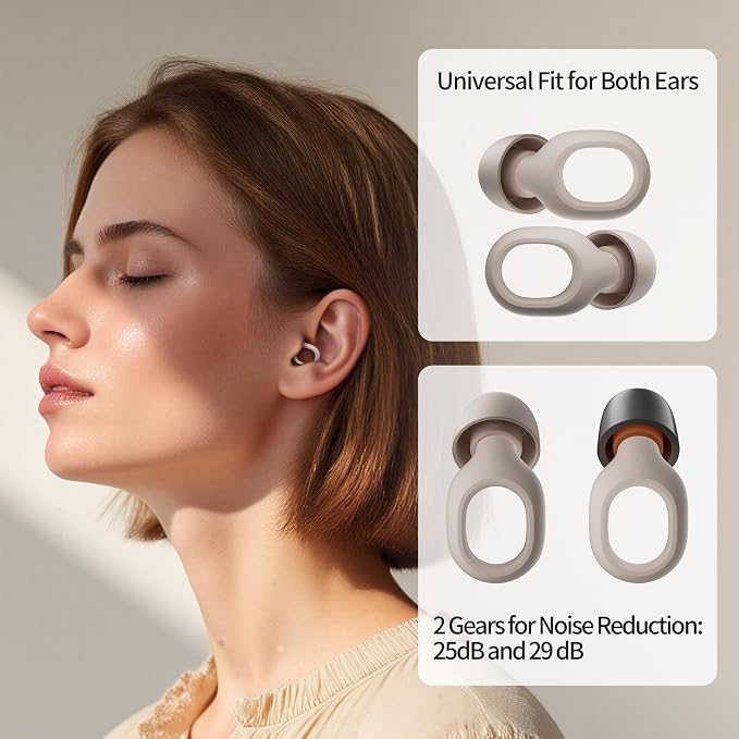 Ear Plugs for Sleeping, 25-29dB Soft Silicone Ear Plugs for Side Sleepers | Moldable Sleeper Friendly Design, Reusable Comfortable Earplugs for Snoring, Travel, Study, Focus, Airplane, Festivals