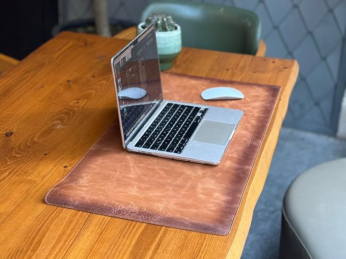 Venito Premium Leather Desk Mat (36 X 19 inch) - Large Mouse Mat for Home Office Accessories (Antique Brown)*