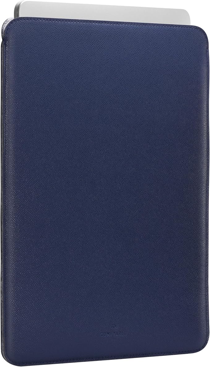 Comfyable Laptop Sleeve 13 Inch Precisely Compatible with MacBook Air M5 2026 & MacBook Pro/Neo A18, Faux Leather Cover Case, Midnight Blue