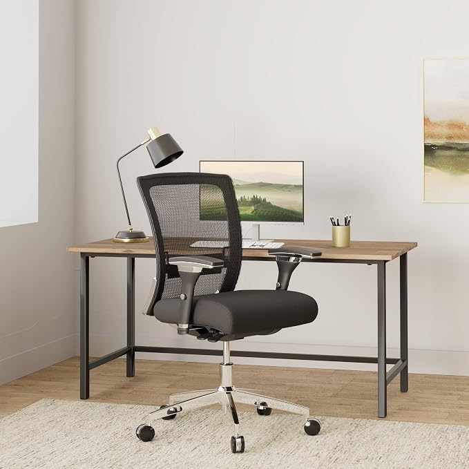 Flash Furniture HERCULES Series 24/7 Intensive Use 300 lb. Rated Black Mesh Multifunction Ergonomic Office Chair with Seat Slider