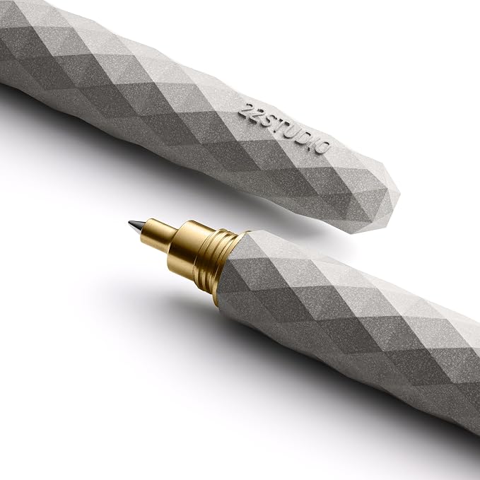 22STUDIO Polygon Rollerball Pens | Luxury Smooth Writing Pen | Unique Design for Professionals & Collectors | Premium Office Stationery | Gift for Executives & Writers (Dune)