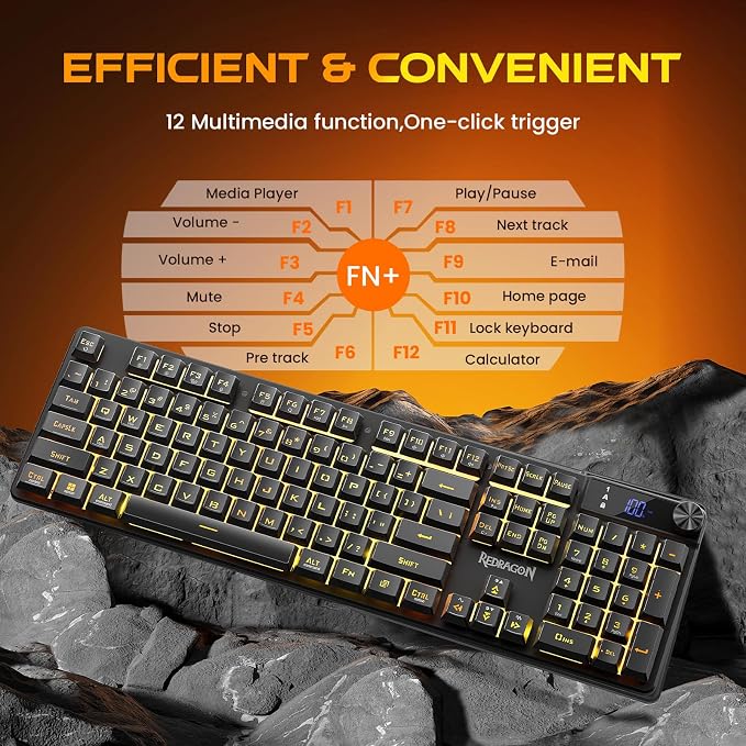 Redragon K521 Pro Wireless Gaming Keyboard with Screen