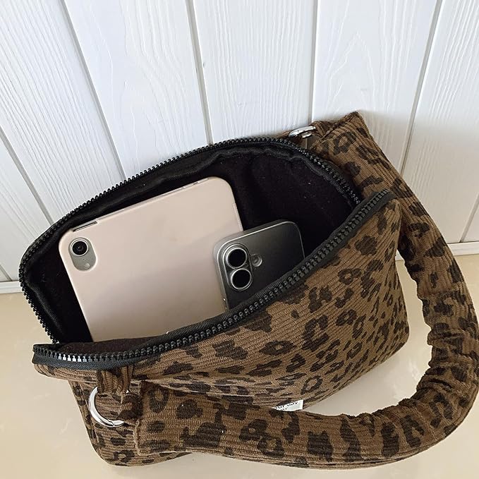 Leopard Print Laptop Case 11, 13,15 Inch Quilted Laptop Sleeve Soft Protective Cheetah Computer Sleeve for MacBook (Coffee, with Strap, 13 Inch)
