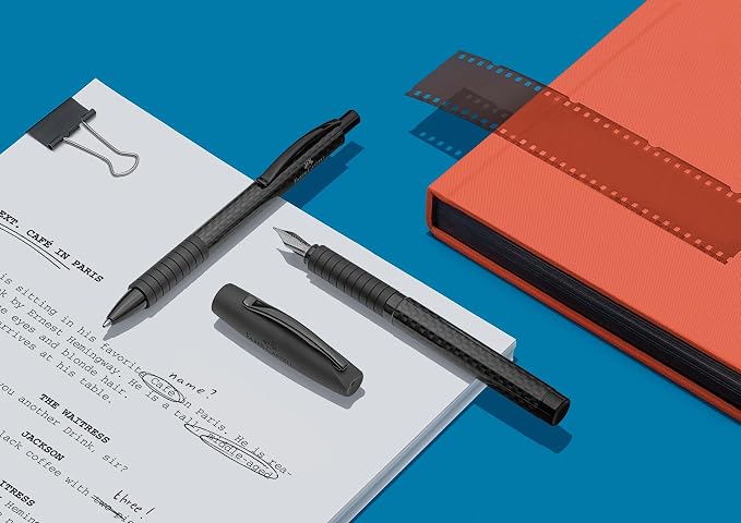 Faber-Castell NEO Slim Fountain Pen, Aluminum Gunmetal - Broad