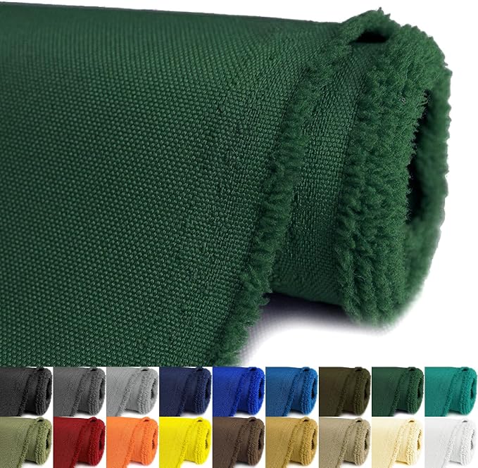 Waterproof Canvas Fabric by The Yard 58inch 600D Upholstery Material Polyester Fabric Outdoor Water Resistant Fabric for Sewing Chair Patio Cushion Purse Bag Interior, 15 Yard Green